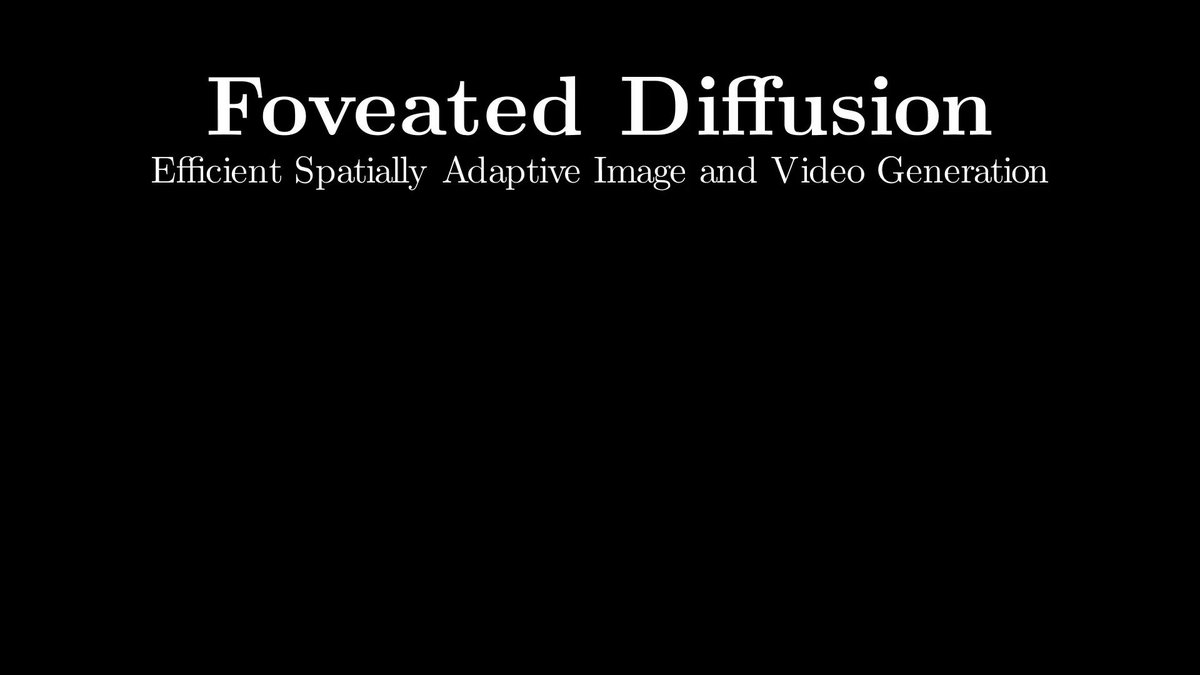 Foveated Diffusion paper teaser project artwork