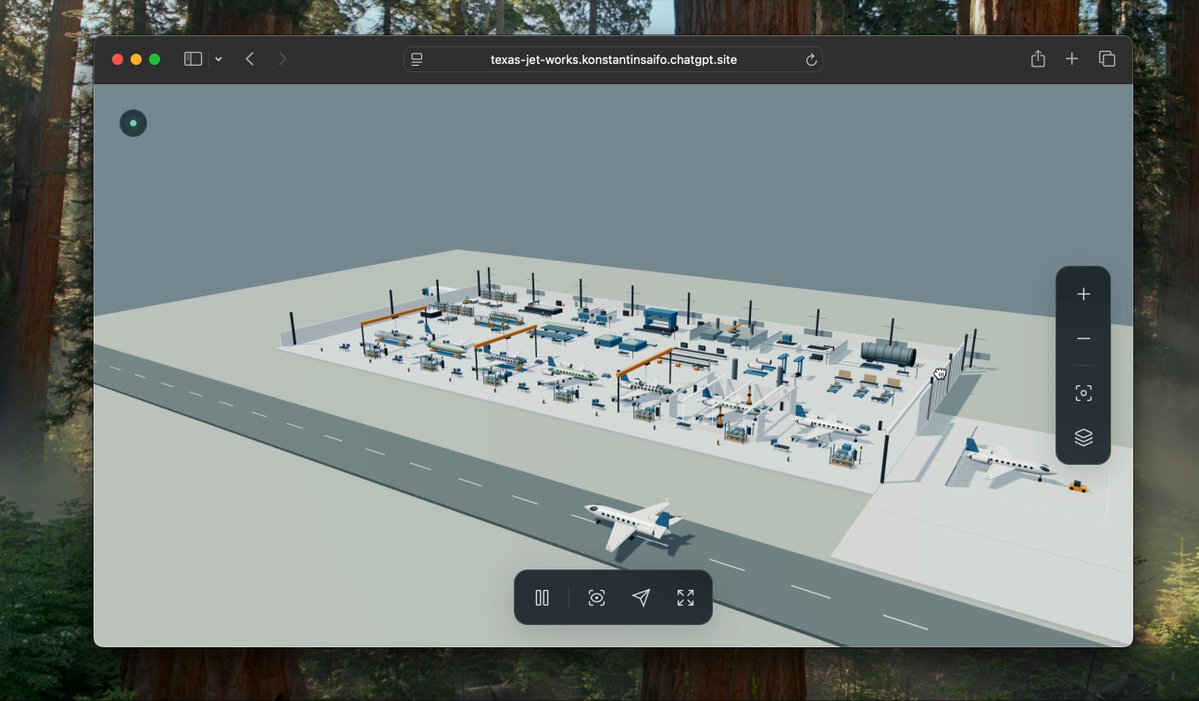 Inside an aircraft factory project artwork