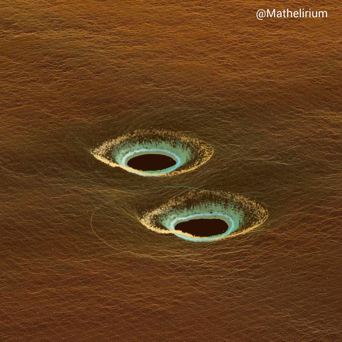 Two black holes merge project artwork
