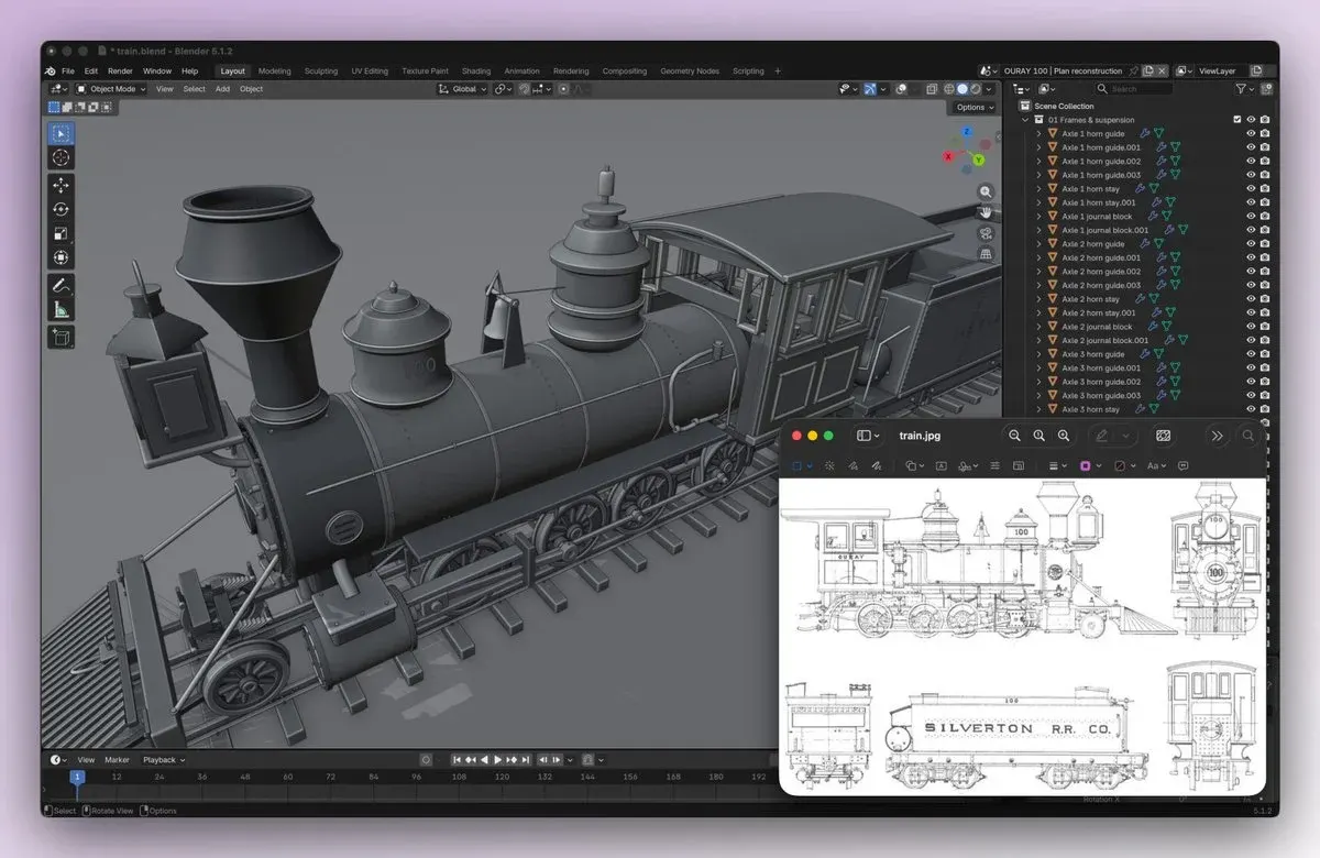 Steam Locomotive · 3,295 Objects project artwork