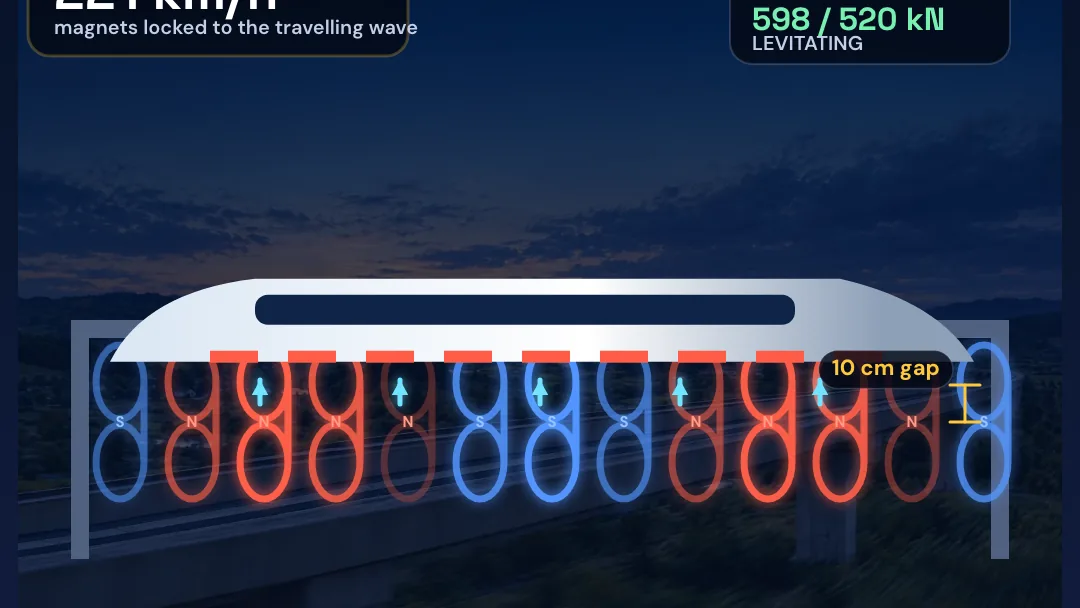 How does a maglev train float? project artwork