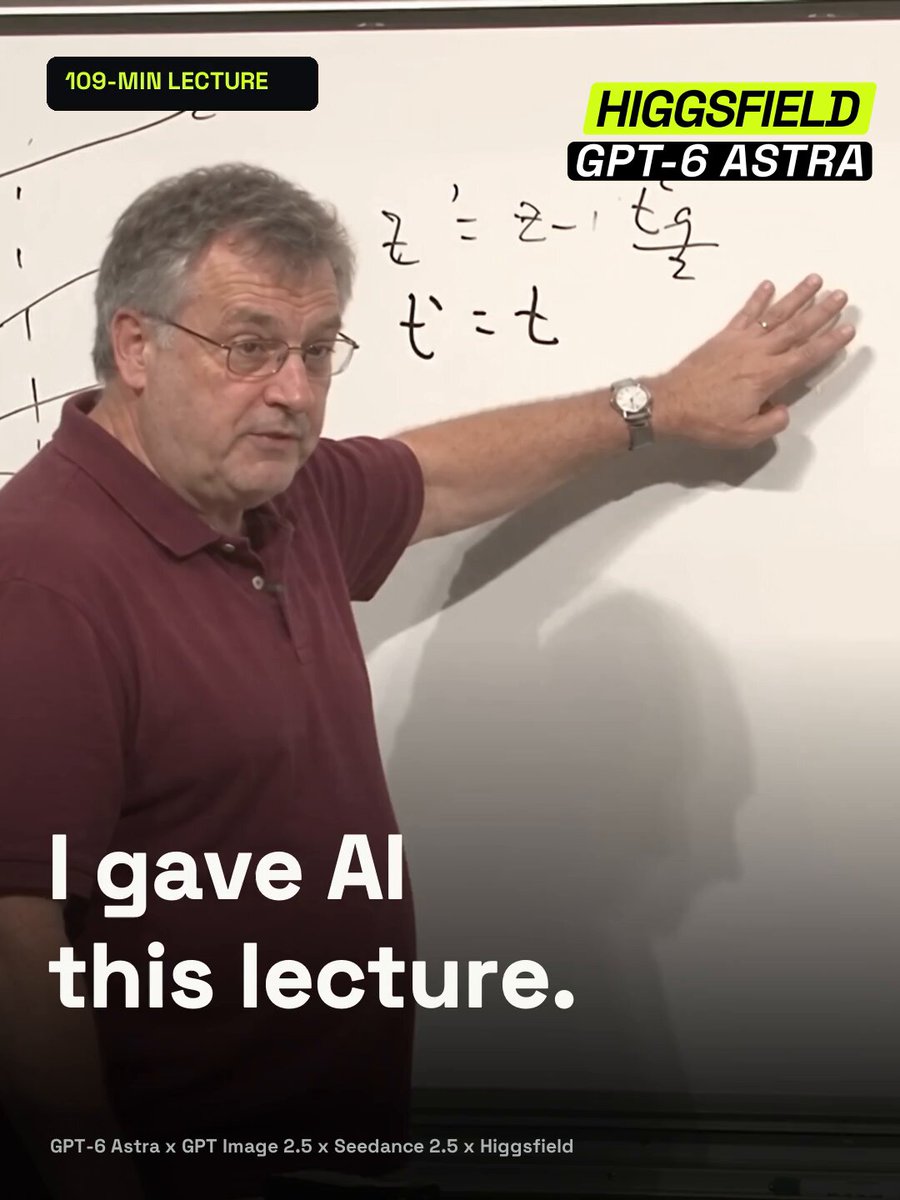 A 109-minute physics lecture as a 2-minute explainer project artwork