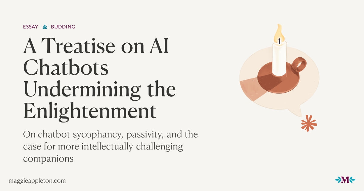 A Treatise on AI Chatbots Undermining the Enlightenment project artwork