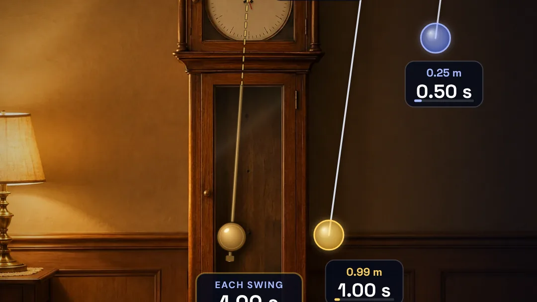 Why do grandfather clocks have such long pendulums? project artwork