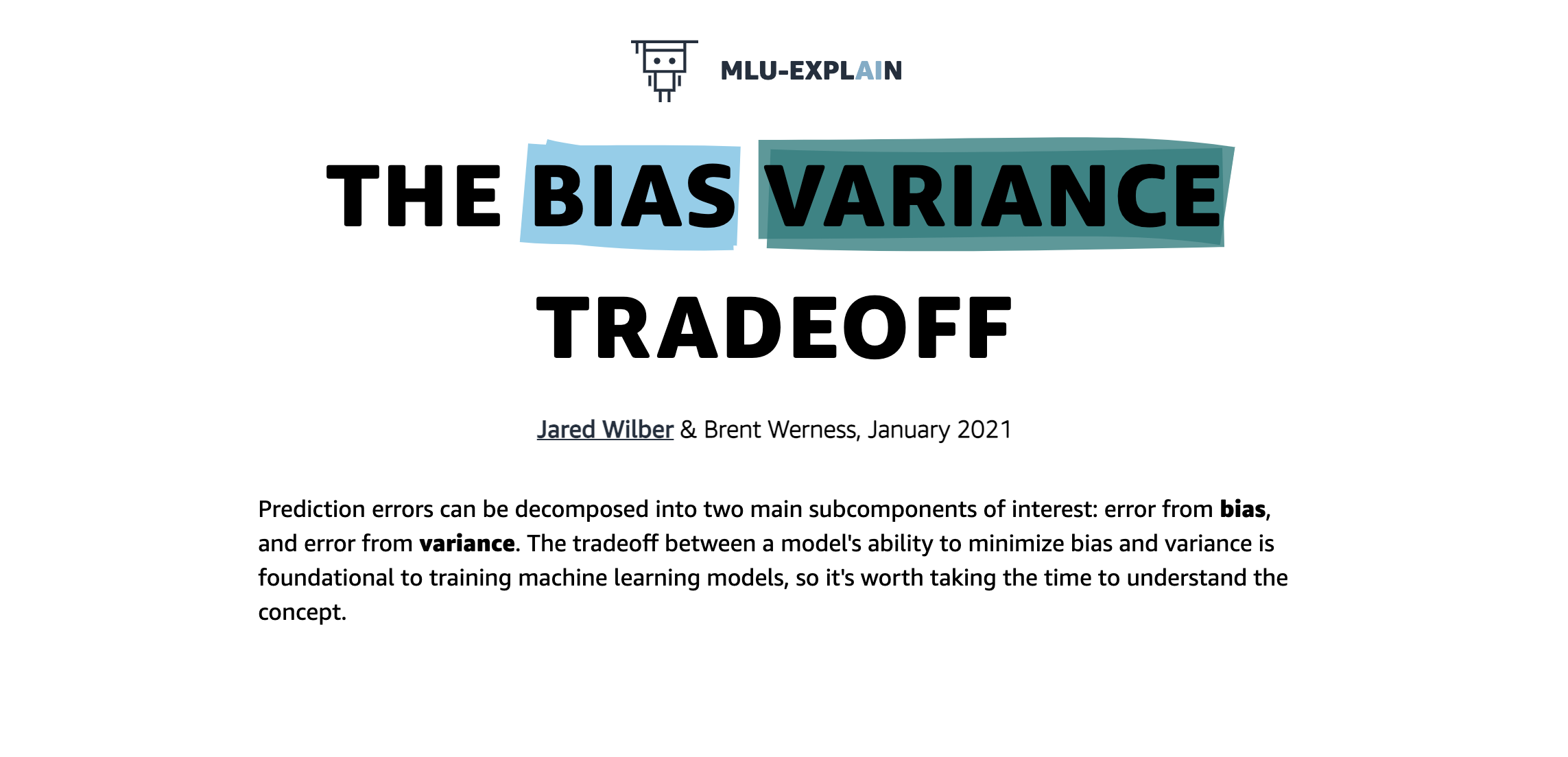 Bias Variance Tradeoff project artwork